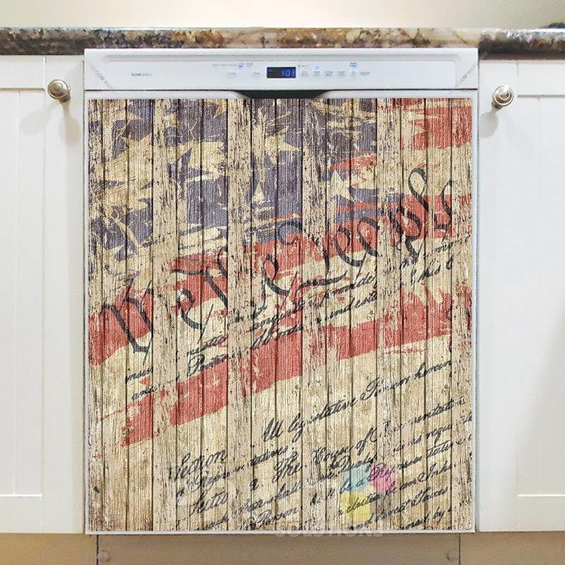 Rustic American Design Dishwasher Magnet