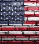 American Flag on Bricks Garden Flag