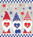 Little USA Patriot Gnomes Garden Flag