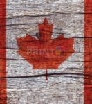 Canadian Flag on Wood Design #2 Garden Flag