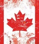 Grungy Canadian Flag Garden Flag