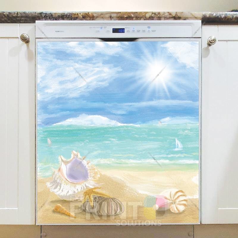 Sand, Sea, Sunshine Dishwasher Magnet
