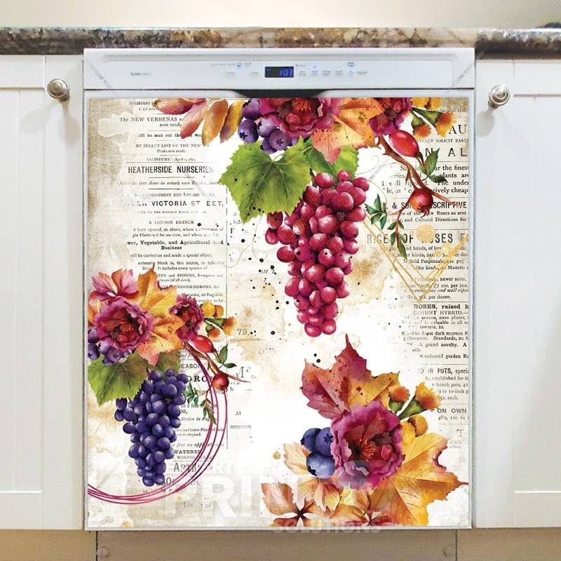 Vintage Wine Country Design #1 Dishwasher Magnet