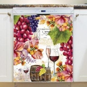 Vintage Wine Country Design #4 Dishwasher Magnet