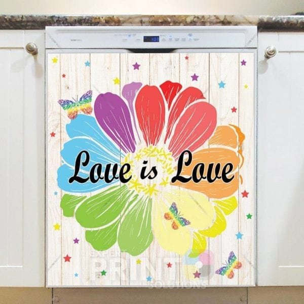 LGBT Pride and Equality - Love is Love Dishwasher Magnet