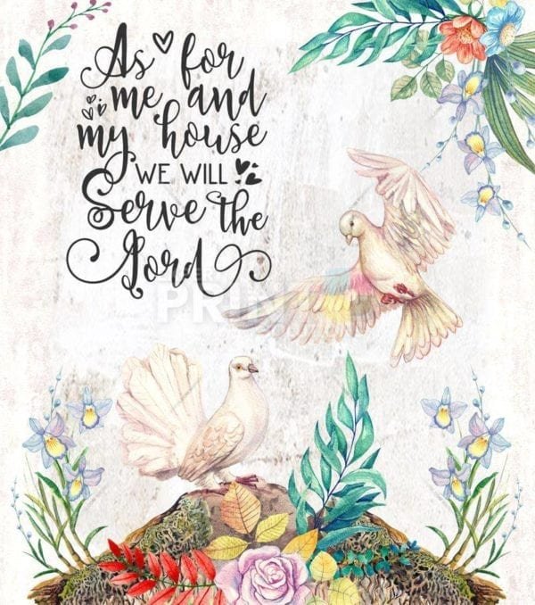 Beautiful Bible Verse with Doves and Flowers Garden Flag