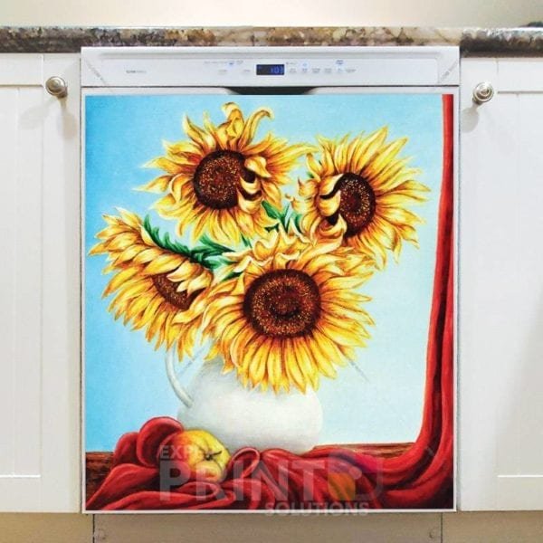 Sunflowers in a Jug Dishwasher Magnet