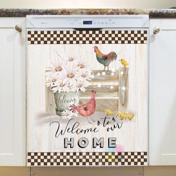 6690-cute-farmhouse-chicken-family-dishwasher-magnet Cute Farmhouse Chicken Family Dishwasher Magnet