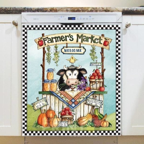 Farmers Market Welcome Dishwasher Magnet