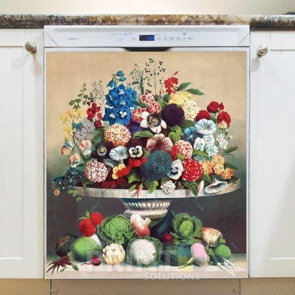 Flower Tray and Vegetables Dishwasher Magnet