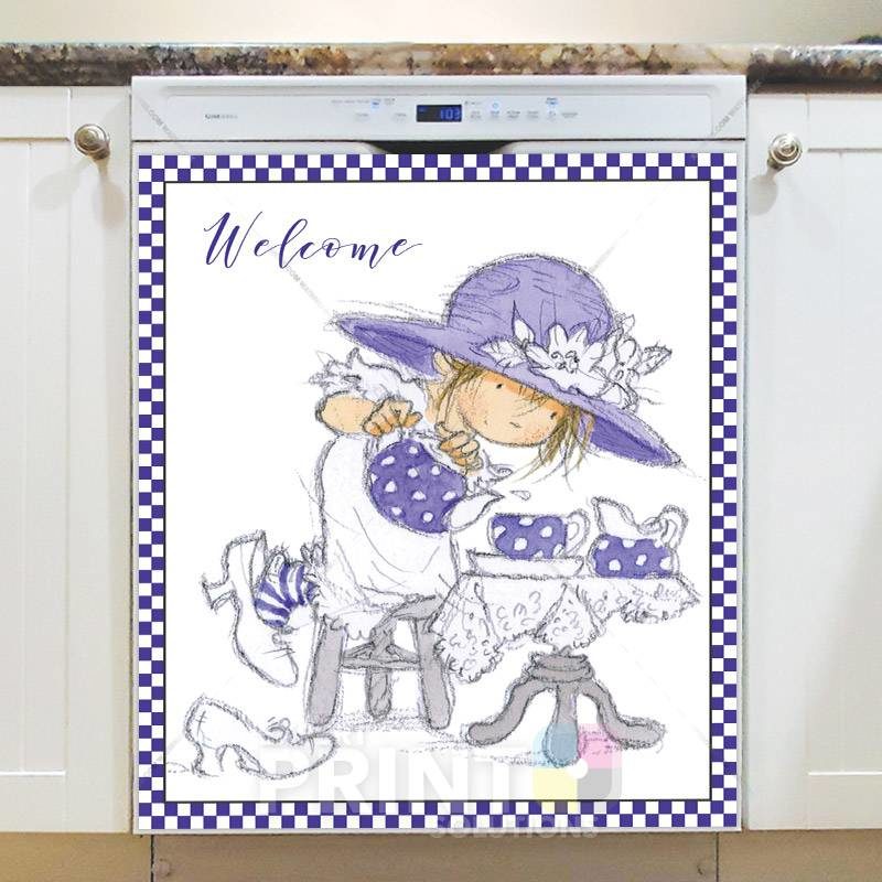 Afternoon Tea Party Dishwasher Magnet