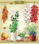 Country Farmhouse Kitchen Still Life Garden Flag