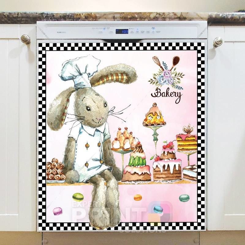 Sweet Bunny Bakery Dishwasher Magnet