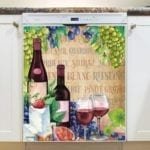 Rustic Winery with Wine Bottles, Fruit and Cheese #2 Dishwasher Magnet