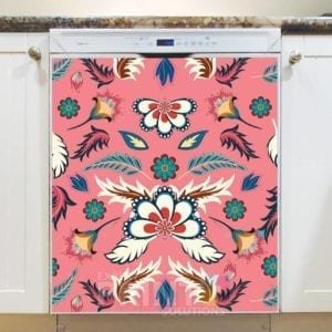 Bohemian Folk Batik Ethnic Flowers #2 Dishwasher Magnet