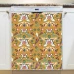 Bohemian Folk Batik Ethnic Flowers #3 Dishwasher Magnet