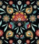 Bohemian Folk Batik Ethnic Flowers #5 Garden Flag