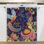 Bohemian Folk Art Ethnic Paisley Design #3 Dishwasher Magnet