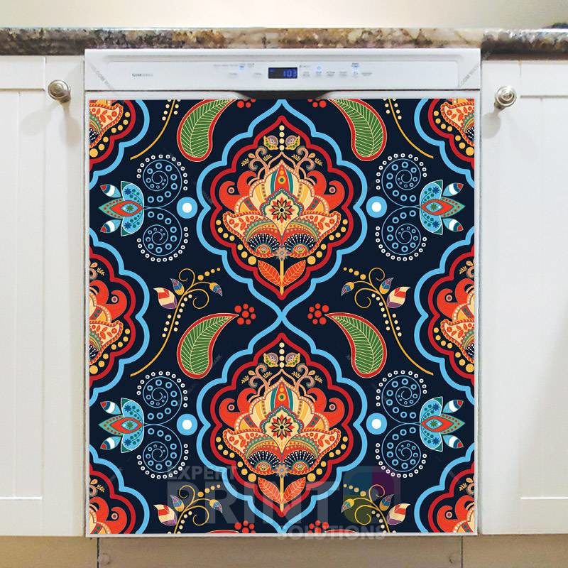 Bohemian Folk Art Ethnic Paisley Design #12 Dishwasher Magnet