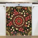 Bohemian Folk Art Ethnic Colorful Mandala Design Dishwasher Magnet