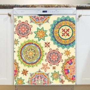 Bohemian Folk Art Ethnic Mandala Design #1 Dishwasher Magnet