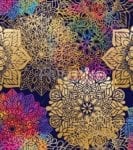 Bohemian Folk Art Ethnic Mandala Design #4 Garden Flag