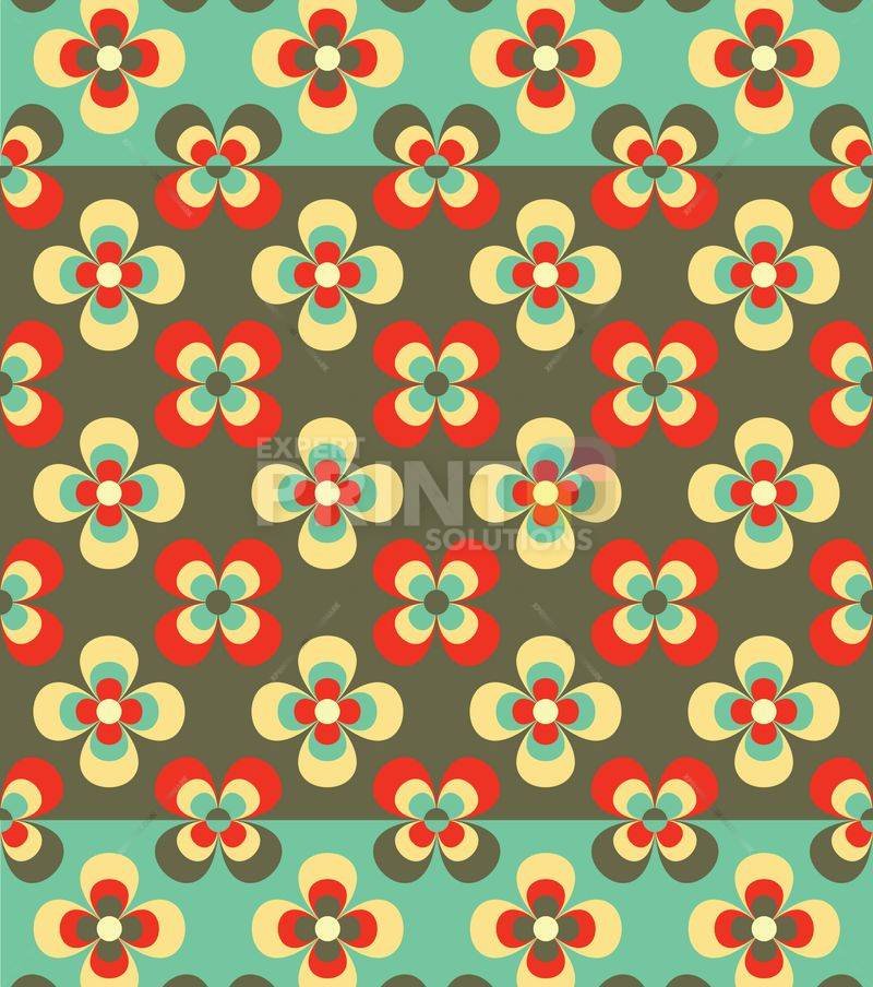 Colorful Vintage Retro Pattern #2 Garden Flag