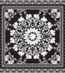 Beautiful Ethnic Folk Black and White Design #2 Garden Flag