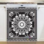 Beautiful Ethnic Folk Black and White Design #2 Dishwasher Magnet
