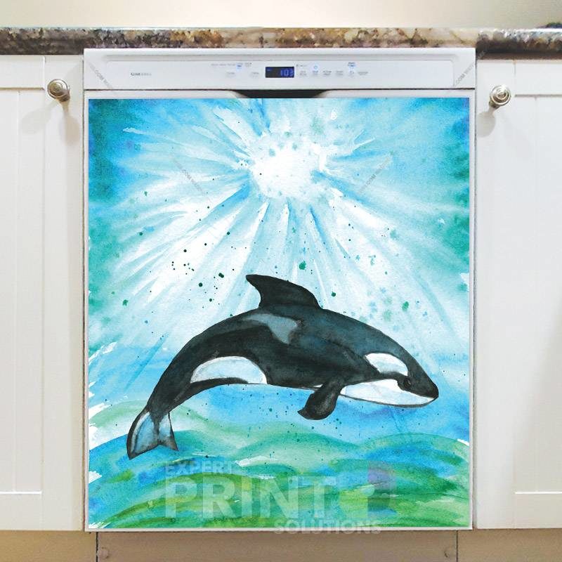 Beautiful Jumping Orca Dishwasher Magnet