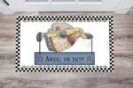 Primitive Country Garden Angel #2 - Angel on Duty Floor Sticker