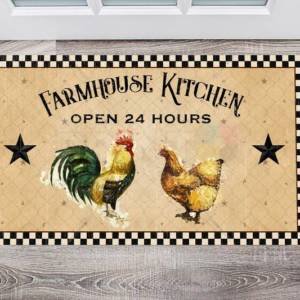 Life in the Farmhouse #11 - Farmhouse Kitchen - Open 24 Hours Floor Sticker