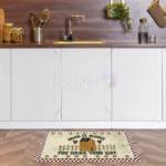 Prim Country Saltbox House #3 - Home is Where You Hang Your Hat Floor Sticker