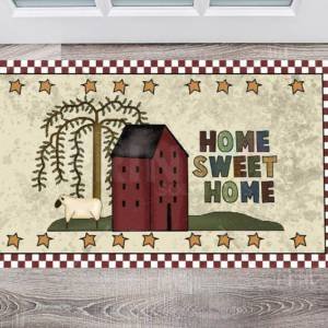 Prim Country Saltbox House #1 - Home Sweet Home Floor Sticker