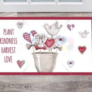 Cute Country Patchwork Design #3 - Plant Kindness Harvest Love Floor Sticker