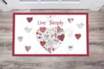 1369-cute-country-patchwork-design-1-live-simply-floor-sticker-decor Cute Country Patchwork Design #1 - Live Simply Floor Sticker