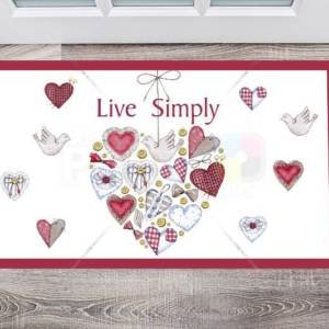 Cute Country Patchwork Design #1 - Live Simply Floor Sticker