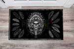 Native Chief Skull in Headdress Floor Sticker