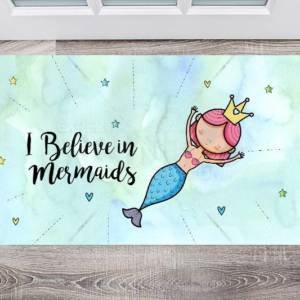 I Believe in Mermaids! Floor Sticker