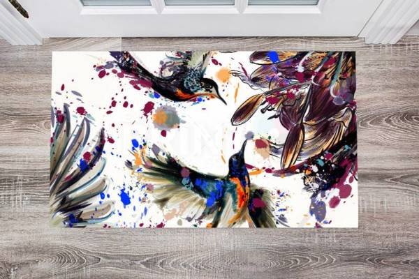 Pretty Hummingbirds Floor Sticker