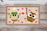 Coffee Lover Owl #11 - I Heart Coffee Floor Sticker