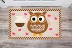 Coffee Lover Owl #8 - I Heart Coffee Floor Sticker