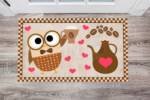 Coffee Lover Owl #1 - A Yawn Is A Silent Scream For Coffee Floor Sticker