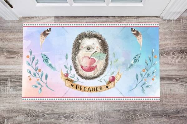 Cute Ethnic Hedgehog - Dreamer Floor Sticker