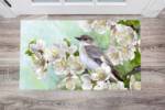 Little Bird on a Blossoming Tree Floor Sticker