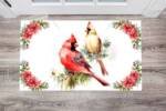 Pretty Cardinal Couple Floor Sticker