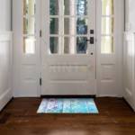 Bohemian Wood Flower Design Floor Sticker