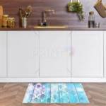 Bohemian Wood Flower Design Floor Sticker