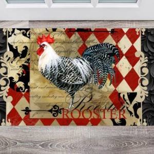Vintage Farmhouse Rooster Design #2 Floor Sticker