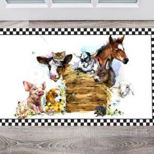 Cute Barnyard Animals #1 Floor Sticker